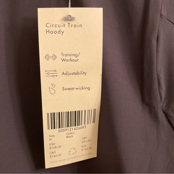 Sweaty Betty Circuit Train Hoody - NWT - Size Medium - Black - Picture 7 of 12